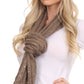 Sakkas Kae Jewel Studded Cable Knit Beanie Hat And Scarf Set
