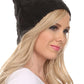 Sakkas Tabb Unisex Cable Knit Pom Pom Bobble Beanie Hat