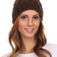 Sakkas Tabb Unisex Cable Knit Pom Pom Bobble Beanie Hat