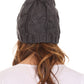 Sakkas Tabb Unisex Cable Knit Pom Pom Bobble Beanie Hat