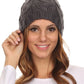 Sakkas Tabb Unisex Cable Knit Pom Pom Bobble Beanie Hat