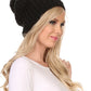 Sakkas Lax Wide Unisex Cable Knit Large Pom Pom Bobble Beanie Hat Cap