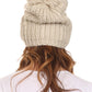 Sakkas Lax Wide Unisex Cable Knit Large Pom Pom Bobble Beanie Hat Cap