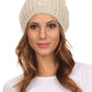 Sakkas Lax Wide Unisex Cable Knit Large Pom Pom Bobble Beanie Hat Cap