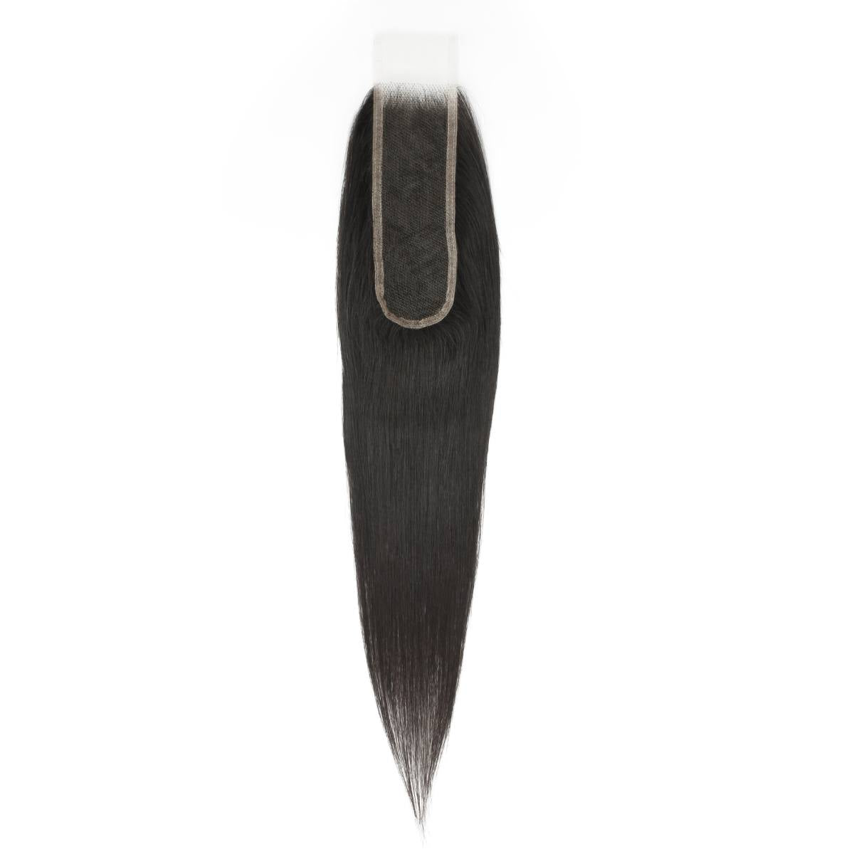Cierre de cabello humano liso sedoso brasileño 2x6 HD Lace