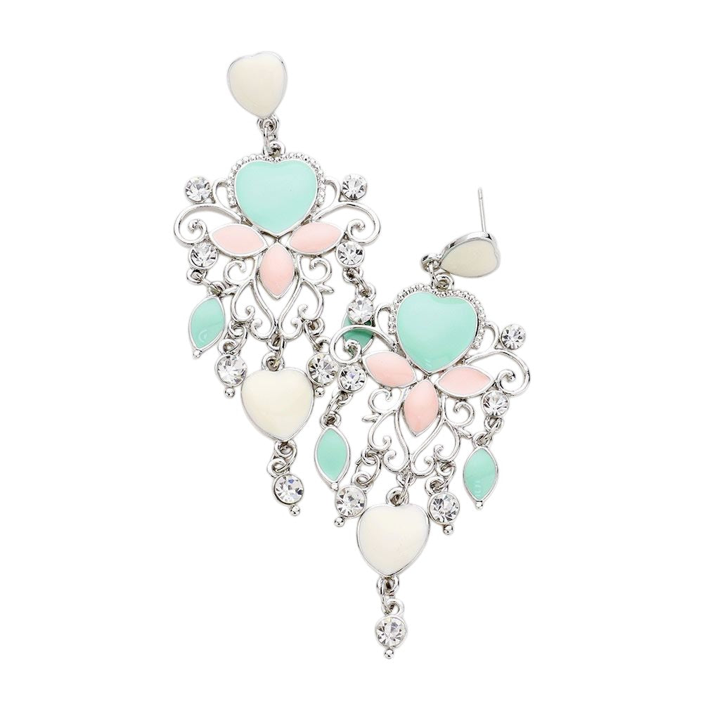 Heart Chandelier Earrings