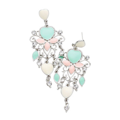 Heart Chandelier Earrings