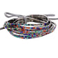 12PCS Ribbon Colorful Rhinestone Layered Stretch Bracelets