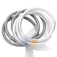 6pcs Faux Leather Tube Bangle Bracelets