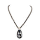 Teardrop Pendant Bling Necklace