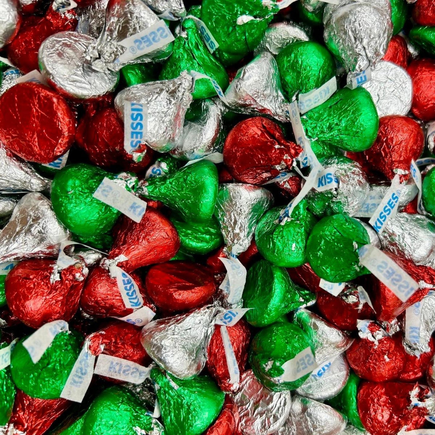 Hershey's Kisses Chocolate con leche – Papeles de envoltorio navideños, bolsa de gran valor