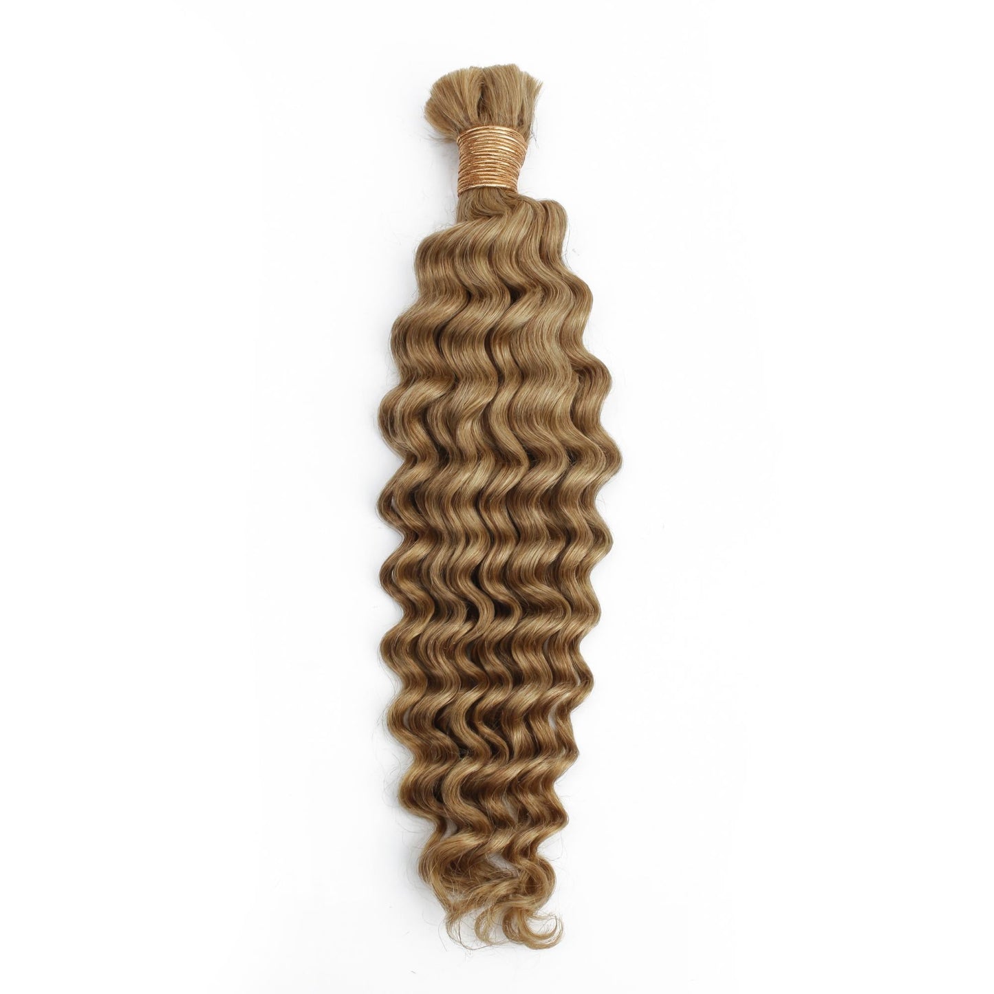 Cabello para trenzas 100% humano color rubio miel, onda profunda 27, a granel