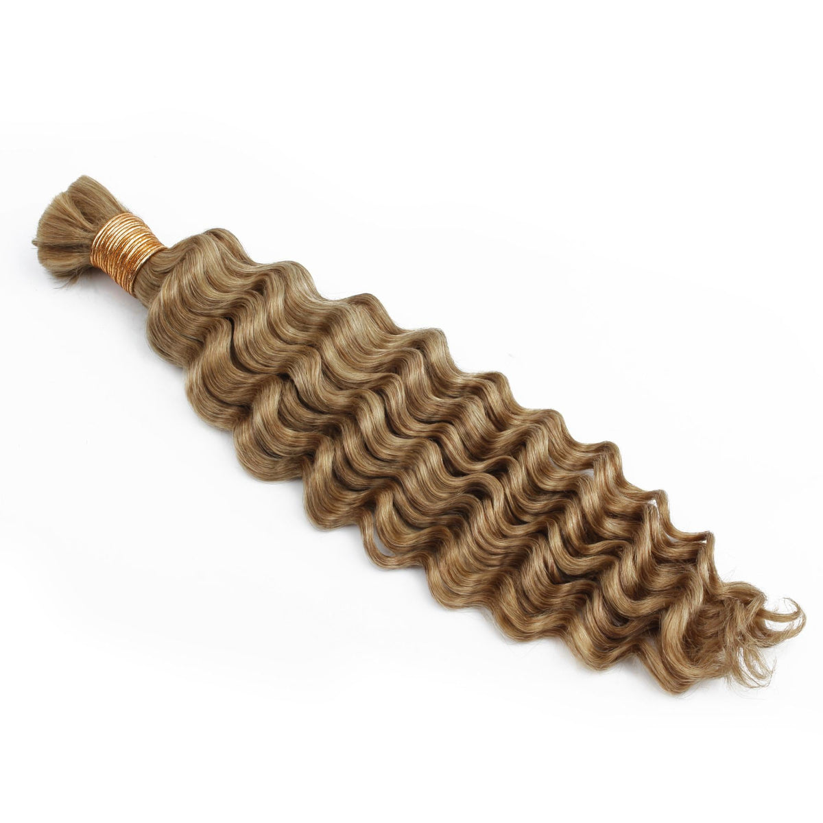 Cabello para trenzas 100% humano color rubio miel, onda profunda 27, a granel