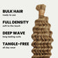 Cabello para trenzas 100% humano color rubio miel, onda profunda 27, a granel