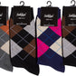 Sakkas Men's Classic Patterned Dress Socks Value 6-Pack