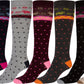Sakkas Women's Cotton Blend Knee High Socks Assorted Pack