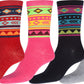 Sakkas Women's Poly Blend Soft and Stretchy Crew Pattern Socks Assorted 6-pack