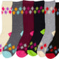 Sakkas Women's Poly Blend Soft and Stretchy Crew Pattern Socks Assorted 6-pack