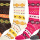 Sakkas Women's Poly Blend Soft and Stretchy Crew Pattern Socks Assorted 6-pack