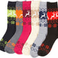 Sakkas Women's Poly Blend Soft and Stretchy Crew Pattern Socks Assorted 6-pack