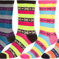 Sakkas Women's Poly Blend Soft and Stretchy Crew Pattern Socks Assorted 6-pack
