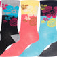 Sakkas Women's Poly Blend Soft and Stretchy Crew Pattern Socks Assorted 6-pack