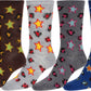 Sakkas Women's Poly Blend Soft and Stretchy Crew Pattern Socks Assorted 6-pack