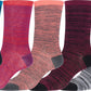 Sakkas Women's Poly Blend Soft and Stretchy Crew Pattern Socks Assorted 6-pack