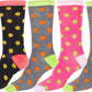 Sakkas Women's Poly Blend Soft and Stretchy Crew Pattern Socks Assorted 6-pack