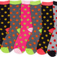 Sakkas Women's Poly Blend Soft and Stretchy Crew Pattern Socks Assorted 6-pack