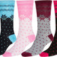 Sakkas Women's Poly Blend Soft and Stretchy Crew Pattern Socks Assorted 6-pack