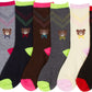 Sakkas Women's Poly Blend Soft and Stretchy Crew Pattern Socks Assorted 6-pack