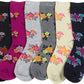 Sakkas Women's Poly Blend Soft and Stretchy Crew Pattern Socks Assorted 6-pack