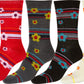 Sakkas Women's Poly Blend Soft and Stretchy Crew Pattern Socks Assorted 6-pack
