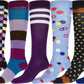 Sakkas Liea Ladies Colorful Unique Pattern / Solid Knee High Socks Assorted 6-Pack