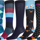 Sakkas Liea Ladies Colorful Unique Pattern / Solid Knee High Socks Assorted 6-Pack