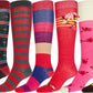 Sakkas Liea Ladies Colorful Unique Pattern / Solid Knee High Socks Assorted 6-Pack