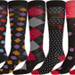 Sakkas Liea Ladies Colorful Unique Pattern / Solid Knee High Socks Assorted 6-Pack
