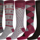Sakkas Liea Ladies Colorful Unique Pattern / Solid Knee High Socks Assorted 6-Pack