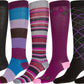 Sakkas Liea Ladies Colorful Unique Pattern / Solid Knee High Socks Assorted 6-Pack