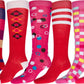 Sakkas Liea Ladies Colorful Unique Pattern / Solid Knee High Socks Assorted 6-Pack