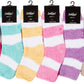Sakkas Super Soft Anti-Slip Fuzzy Ankle Socks Value Assorted 6-Pack