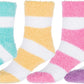 Sakkas Super Soft Anti-Slip Fuzzy Ankle Socks Value Assorted 6-Pack