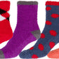 Sakkas Super Soft Anti-Slip Fuzzy Ankle Socks Value Assorted 6-Pack