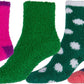 Sakkas Super Soft Anti-Slip Fuzzy Ankle Socks Value Assorted 6-Pack
