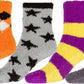 Sakkas Super Soft Anti-Slip Fuzzy Ankle Socks Value Assorted 6-Pack