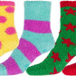 Sakkas Super Soft Anti-Slip Fuzzy Ankle Socks Value Assorted 6-Pack