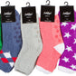 Sakkas Super Soft Anti-Slip Fuzzy Ankle Socks Value Assorted 6-Pack