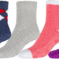 Sakkas Super Soft Anti-Slip Fuzzy Ankle Socks Value Assorted 6-Pack