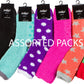 Sakkas Super Soft Anti-Slip Fuzzy Crew Socks Value Assorted 6-Pack